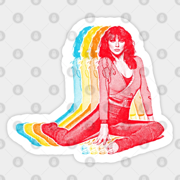 Kate Bush / Retro Rainbow Aesthetic Design Sticker by DankFutura